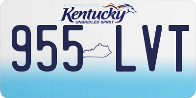 KY license plate 955LVT