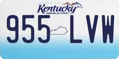 KY license plate 955LVW