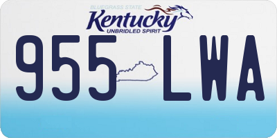 KY license plate 955LWA