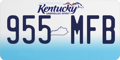 KY license plate 955MFB