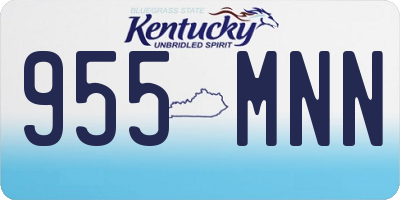 KY license plate 955MNN