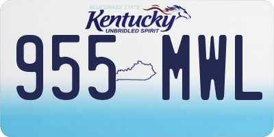 KY license plate 955MWL