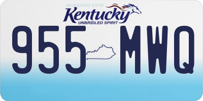 KY license plate 955MWQ