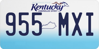 KY license plate 955MXI