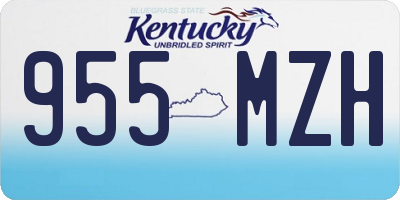KY license plate 955MZH