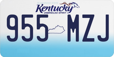 KY license plate 955MZJ