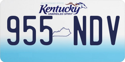 KY license plate 955NDV