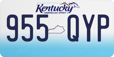 KY license plate 955QYP