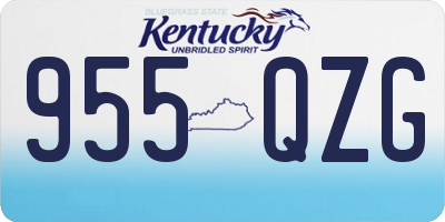 KY license plate 955QZG