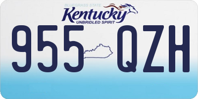 KY license plate 955QZH