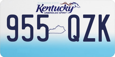 KY license plate 955QZK