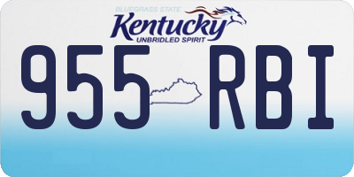 KY license plate 955RBI