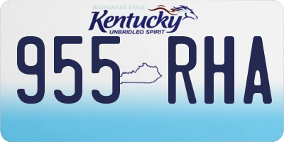 KY license plate 955RHA