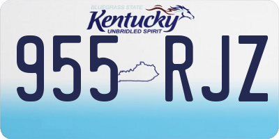 KY license plate 955RJZ