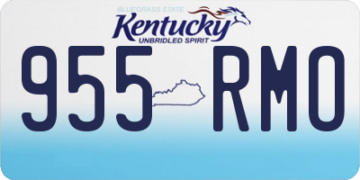 KY license plate 955RMO