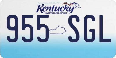 KY license plate 955SGL
