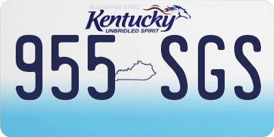 KY license plate 955SGS