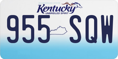 KY license plate 955SQW