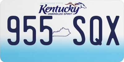 KY license plate 955SQX