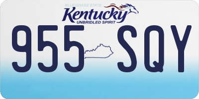 KY license plate 955SQY