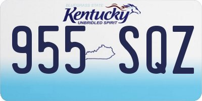 KY license plate 955SQZ
