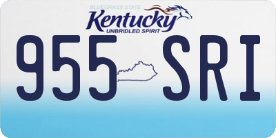 KY license plate 955SRI
