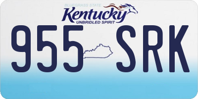 KY license plate 955SRK