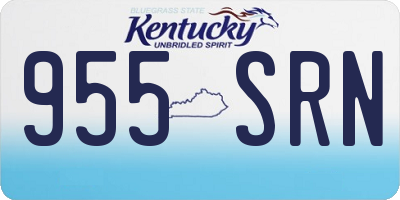 KY license plate 955SRN