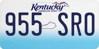KY license plate 955SRO
