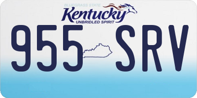 KY license plate 955SRV