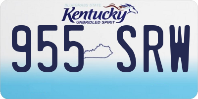 KY license plate 955SRW