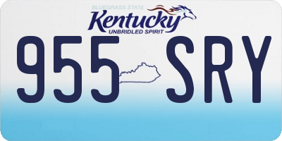KY license plate 955SRY