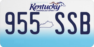 KY license plate 955SSB