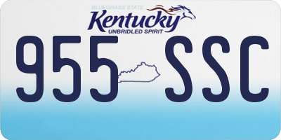 KY license plate 955SSC