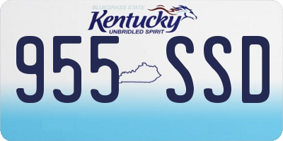 KY license plate 955SSD