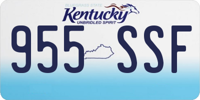 KY license plate 955SSF