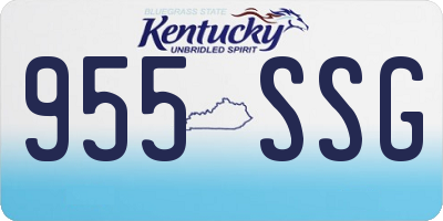 KY license plate 955SSG