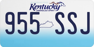 KY license plate 955SSJ