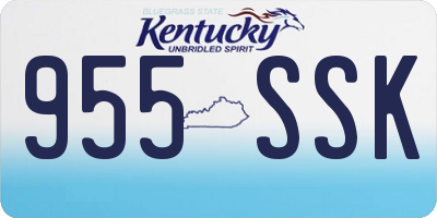 KY license plate 955SSK