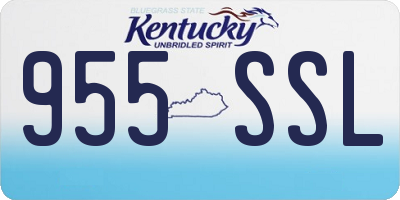 KY license plate 955SSL