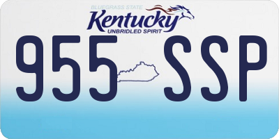 KY license plate 955SSP