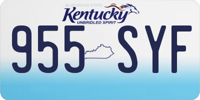 KY license plate 955SYF