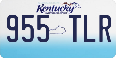 KY license plate 955TLR
