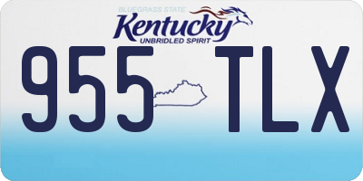 KY license plate 955TLX