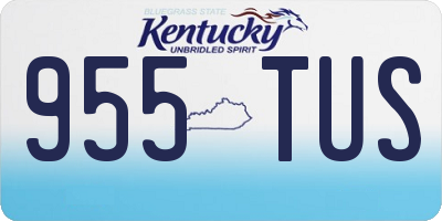 KY license plate 955TUS