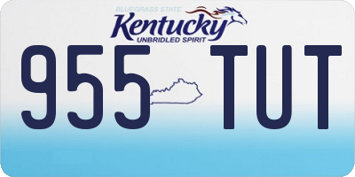 KY license plate 955TUT