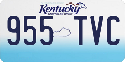 KY license plate 955TVC