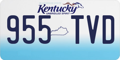 KY license plate 955TVD