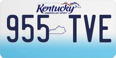 KY license plate 955TVE