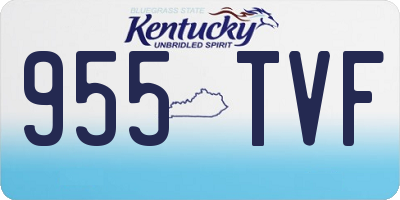 KY license plate 955TVF